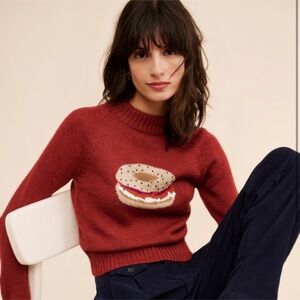 Rachel Antonoff Wool Blend Schmear Bagel Sweater M
